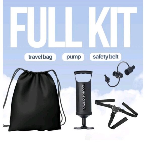 Open Box BleuWhisk Inflatable Toddler Travel Bed - Airplane for Kids, Blue - Picture 4 of 4